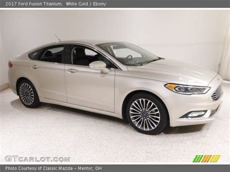 White Gold 2017 Ford Fusion Titanium Ebony Interior Vehicle Archive 145136278