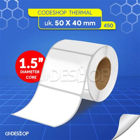 Jual Codeshop Stiker Label Barcode 50 X 40 Mm Thermal 1 Line Isi 450