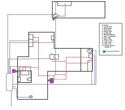 Trying To Design An Efficient Pex A Plumbing Layout For 100yo House To Replace A Badly Corroded