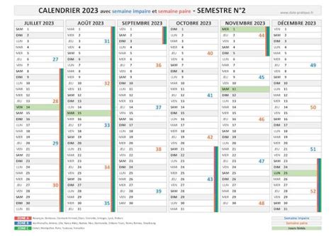 Num Ro De Semaine Liste Et Dates Calendrier Avec Semaines