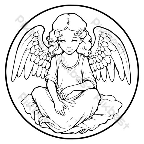 Angel Clip Art Black And White