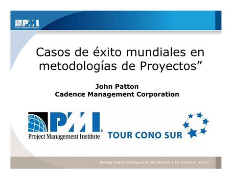 PDF Casos de éxito mundiales en metodologías de Proyectos PDF