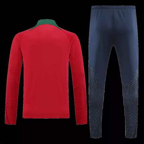 Portugal 1 4 Zip Tracksuit 2022 Red Gogoalshop