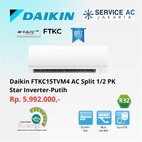 Ac Daikin Star Inverter 1 2 PK Model FTKC15TVM4 Air Conditioner Solution