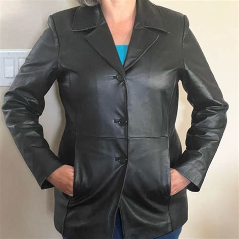 Worthington Jackets And Coats Worthington Vintage Womens Leather Button Jacket Poshmark