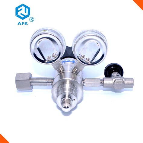 R Stainless Steel Double Stage Pressure Regulator Diaphragm L Iso