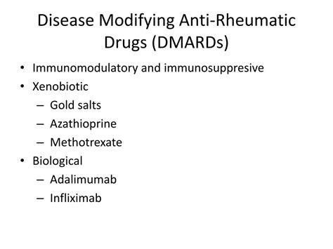 PPT Disease Modifying Anti Rheumatic Drugs DMARDs PowerPoint