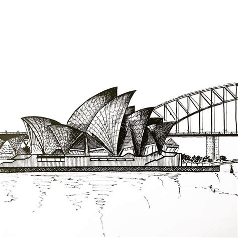 Sydney Harbour Bridge Drawing at PaintingValley.com | Explore ...