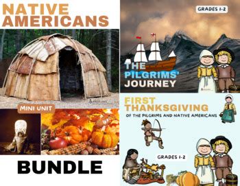 BUNDLE Wampanoag Pilgrims Thanksgiving Mini Books No Prep Lesson Activities