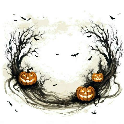 Halloween Background With White Background High 30668614 Stock Photo At