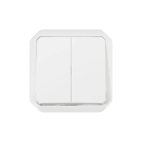 Conmutador Pulsador Doble Modular Plexo Legrand L Blanco