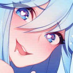 Aqua Ahegao Discord Emoji