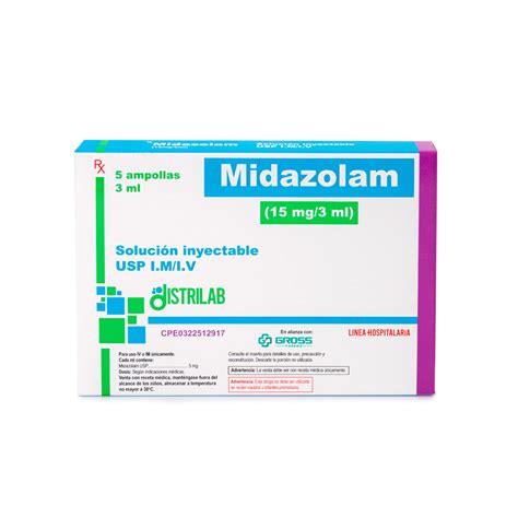 MIDAZOLAM Distrilab Medicamentos De Calidad