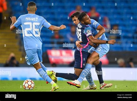 Christopher Nkunku Of RB Leipzig Is Fouled By Rodri 16 Of Manchester