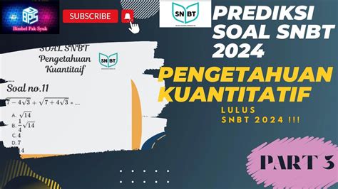 Lulus UTBK SNBT 2024 Prediksi Soal UTBK SNBT 2024 Pengetahuan