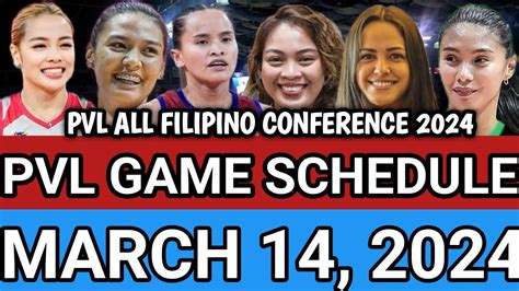 Pvl Game Schedule March Pvl Pvlgameschedule