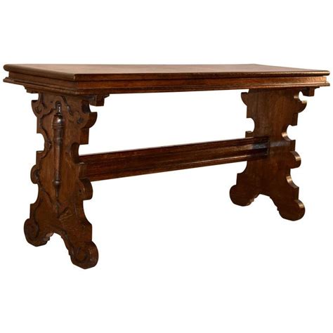 19th Century English Oak Bench Oak Bench Renaissance Furniture