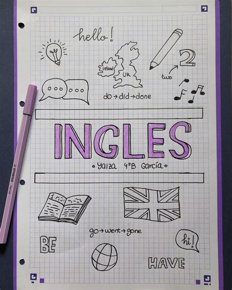 Capa De Trabalho De Inglês Feito A Mão - Escolar Capa De Trabalho De Inglês Para Imprimir - FDPLEARN
