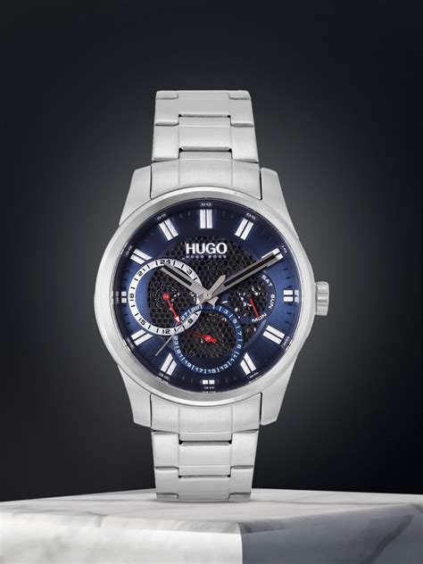 Buy Hugo Boss Skeleton Men Blue Dial And Silver Toned Stainless Steel Analogue Watch 1530191