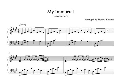 Evanescence My Immortal Sheet Music