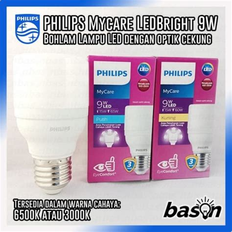 Promo Philips Mycare Led Bright W E Bohlam Lampu Led Optik Cekung