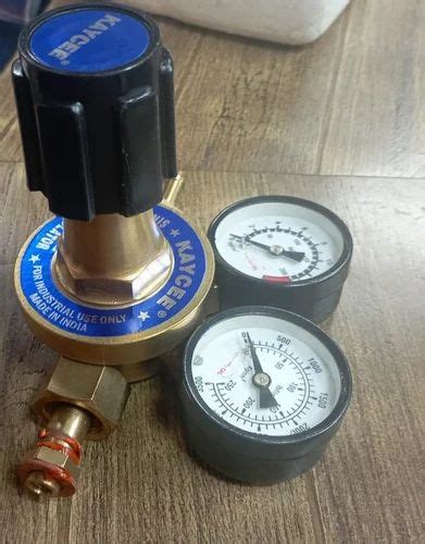 Brass Kaycee Single Stage Double Meter Argon Gas Pressure Regulator