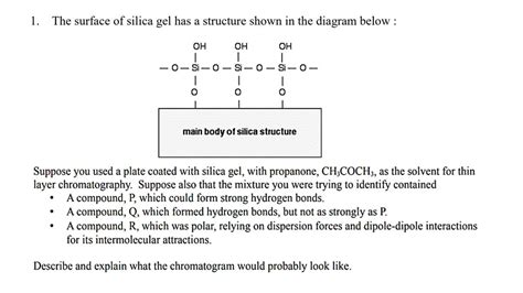 Answered: 1. The surface of silica gel has a… | bartleby