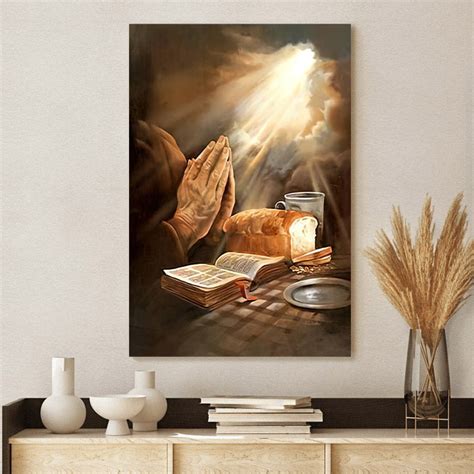 Praying Hands Jesus Canvas Pictures - Jesus Painting Canvas - Christia ...