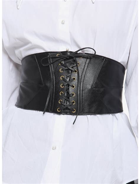 Black Lace Up Underbust Corset Hot Topic