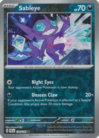 Sableye 136 193 Holo Rare Reverse Holo Playset