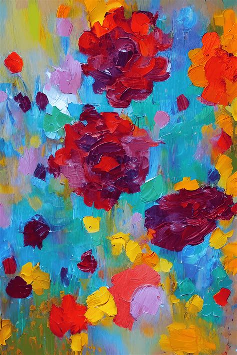 Abstract Flower Oil Painting · Creative Fabrica