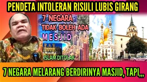 Pendeta Intoler N Risuli Lubis Girang Ada Negara Yg Melarang