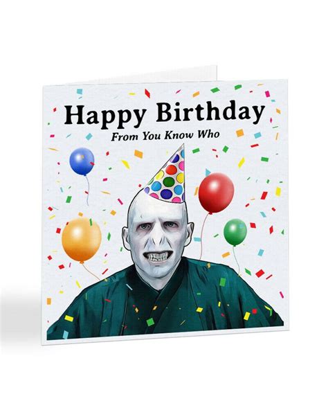 Happy Birthday From You Know Who Voldemort Harry Potter Birthday Card