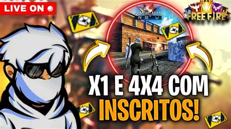 LIVE FF FREE FIRE AO VIVO 6X6 4X4 INSCRITOS SALA