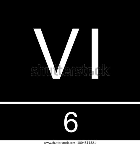 Roman Numeral Symbol Six Roman Numeric Stock Vector (Royalty Free ...