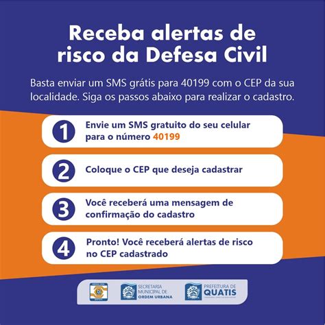 Recebe Alertas Da Defesa Civil Prefeitura Municipal De Quatis