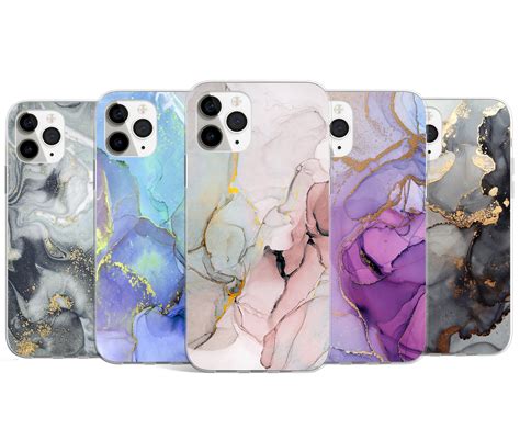 Marble Phone Case Pink Purple Blue Grey Cover For Samsung And Etsy Uk