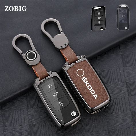 Zobig Zinc Alloy For Skoda Key Fob Cover Key Fob Case For Skoda Scala