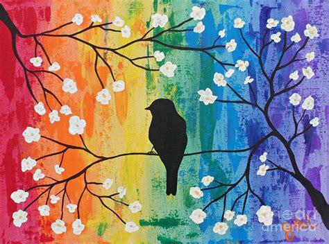 Rainbow Bird Painting by JoNeL Art - Pixels