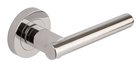 Sultan Lever Door Handle On Round Concealed Rose Polished Chrome 3690 Direct Door Handles