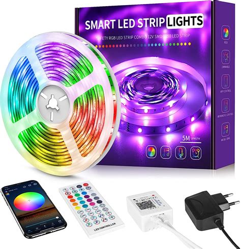 Beaeet Ruban Led M Led Chambre Multicolore Bande Led Rgb Lumiere