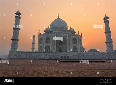 Taj Mahal At Sunrise Agra Uttar Pradesh India Taj Mahal Was