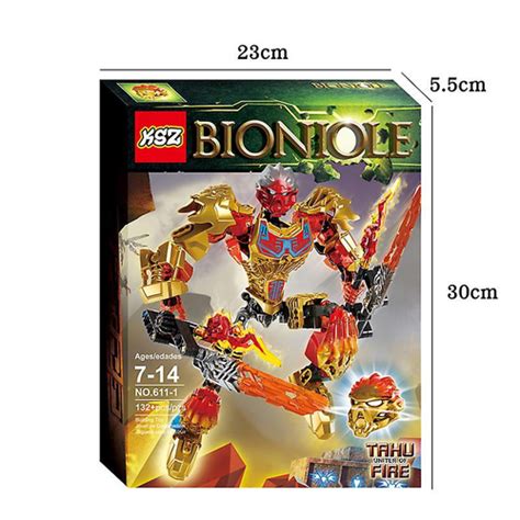 Bionicle Tahu Uniter Of Fire A O Figuras Construindo Block Robot Toys