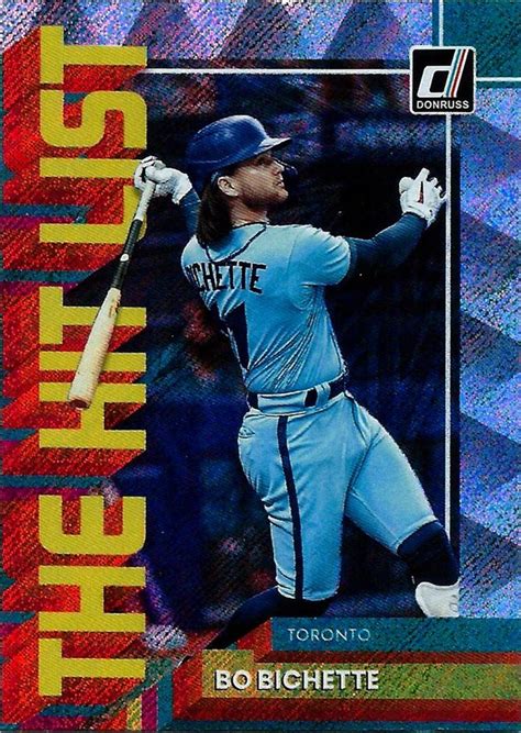 2022 Donruss The Hit List Rapture Thl 5 Bo Bichette Trading Card