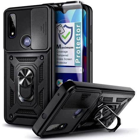 Nagebee Case For Motorola Moto G Pure 2021 With Tempered Glass Screen Protector Full Coverage