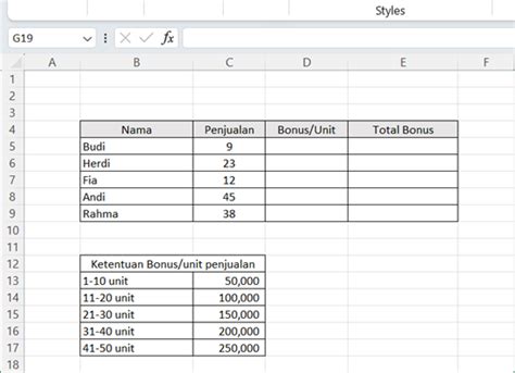 Cara Menghitung Bonus Penjualan Di Microsoft Excel Nbkomputer