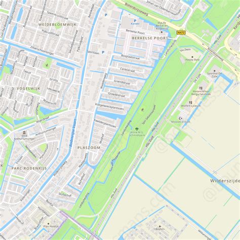 Berkel En Rodenrijs Modern Atlas Vector Map Boundless Maps