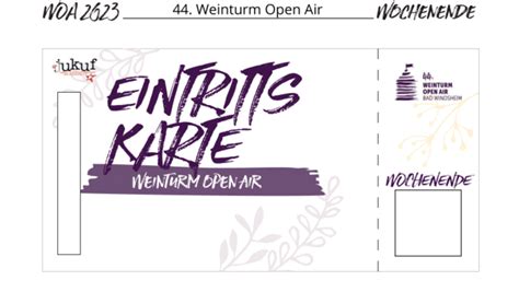 Erinnerung Vorverkaufsstart Weinturm Open Air