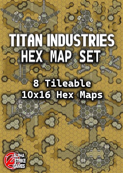 Titan Industries Hex Map Set Alpha Strike Games Limited Hex Maps Hex Maps Wargame Vault