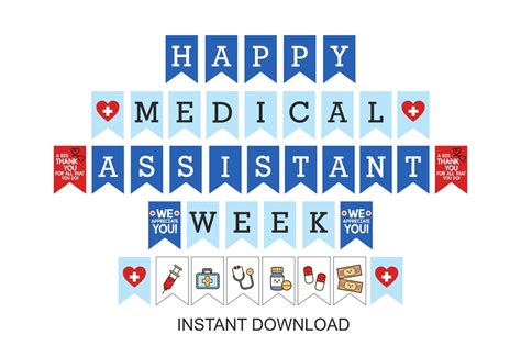 Happy Medical Assistant Week Banner Printable Printable Etsy